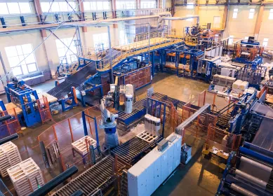 Linha de produção industrial